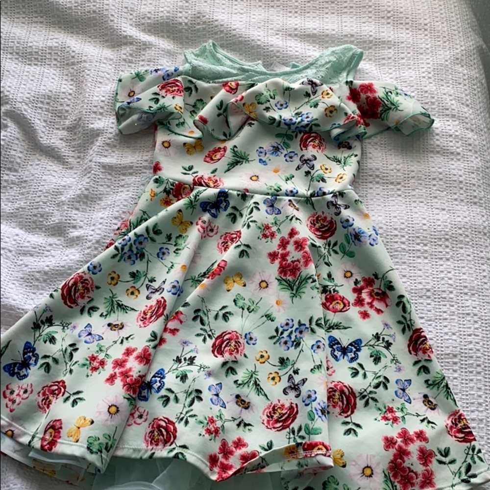 Adorable flower and butterfly dress